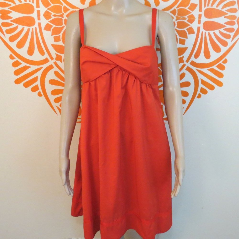 Diane Von Furstenberg Red Cotton Baby Doll Dress